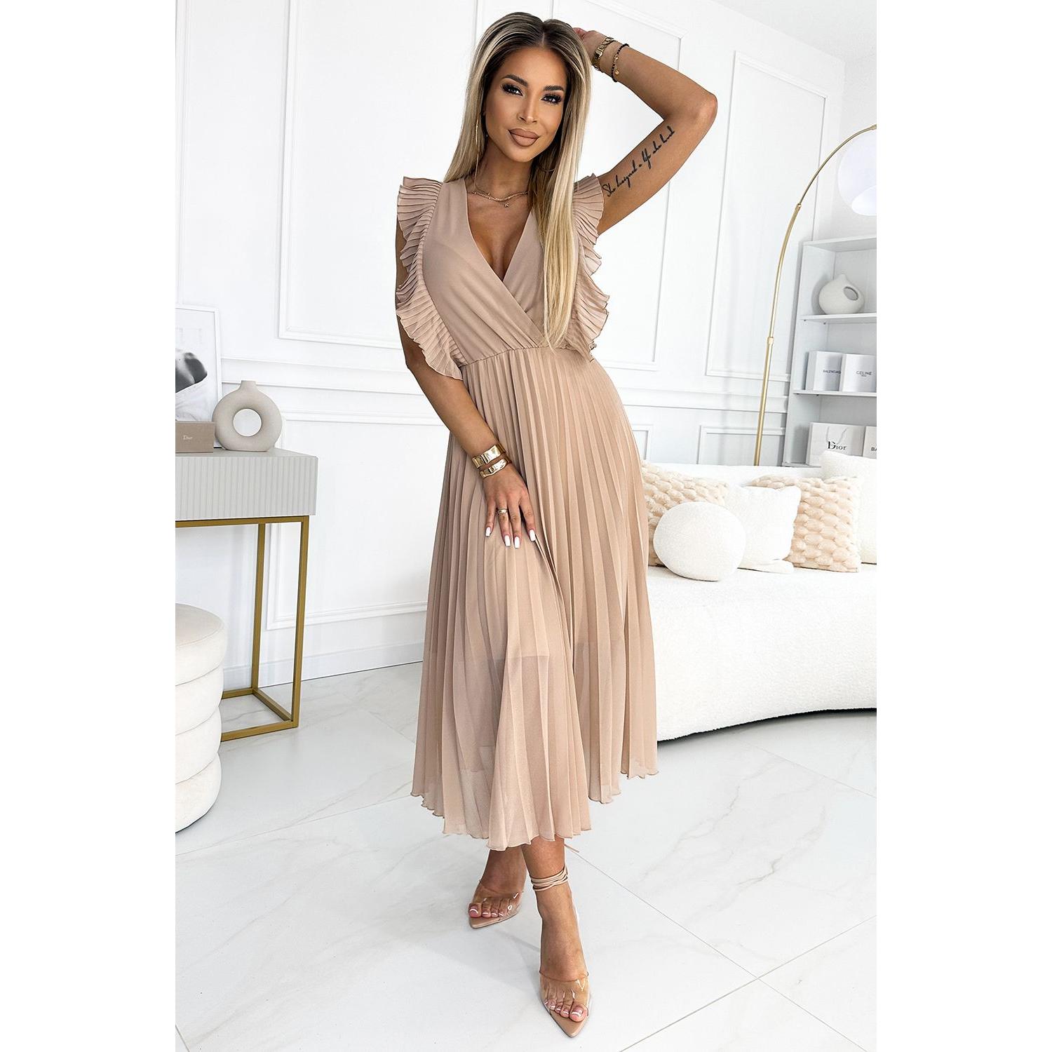 Thumbnail - Numoco, Damen, Kleider, Cocktailkleid model, Beige, (XXL)