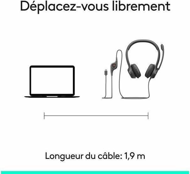 Actual product image Logitech H390 (Cable, USB-C)