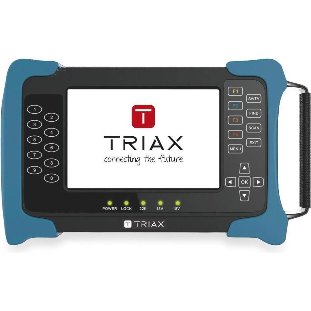 Triax UPM 1400 Messgerät DVB-S(2)/-C/ -T(2) TFT Bildschirm inkl. Tasche (Diverse), TV Zubehör, Schwarz, Blau