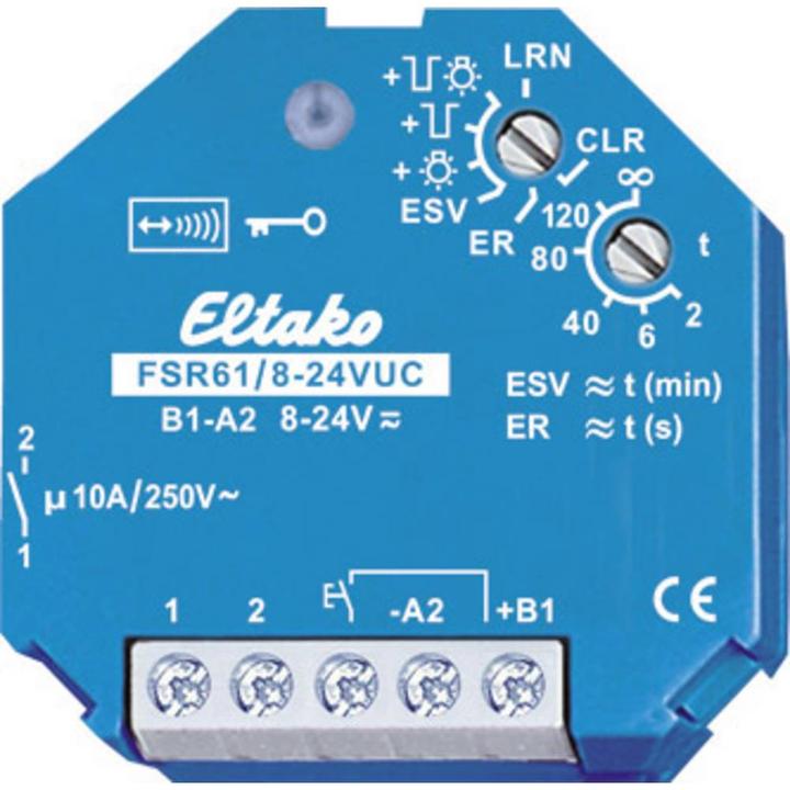 Immagine prodotto Eltako FSR61/8-24V UC Attuatore radio, montaggio a filo 1 contatto NO 10A/250V AC (Attuatore dell'interruttore)