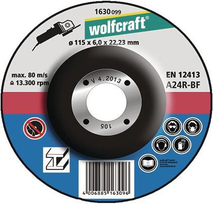 Produktbild wolfcraft 1 Schruppscheibe gekröpft ø115x6x22,2mm