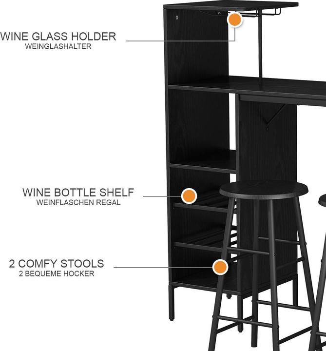 Actual product image Vicco Naila with 2 stools (121.5 x 40 x 120 cm)
