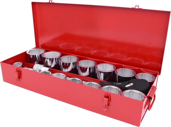 Actual product image KS Tools 1" socket set, 22 pieces, reversible