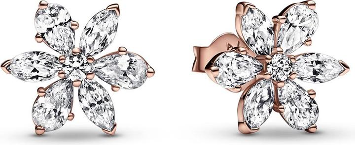 Pandora Sparkling Herbarium Cluster Stud Earrings (Metal, rose gold-plated)