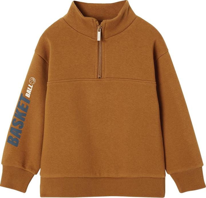 Immagine prodotto Vertbaudet Jungen Sweatshirt mit Stehkragen und Basketball-Print, Recycling-Anteil (158, 164)