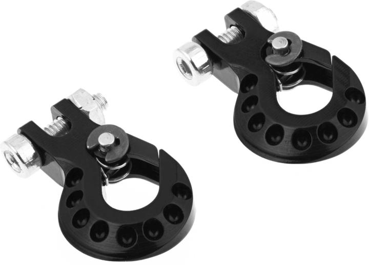 Kavan Crochet de remorquage en aluminium CNC noir pour RC-Crawler 1/10