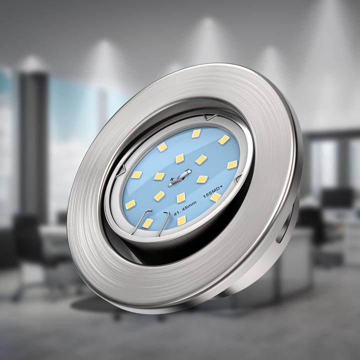 Produktbild B.K.Licht LED Einbauleuchten-Set, matt-nickel, 5xLED-Modul/4,8W (400 lm)