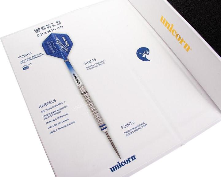 Actual product image Unicorn Phase 3 World Champion Gary Anderson Steel Dart Presentation Box (25 g)