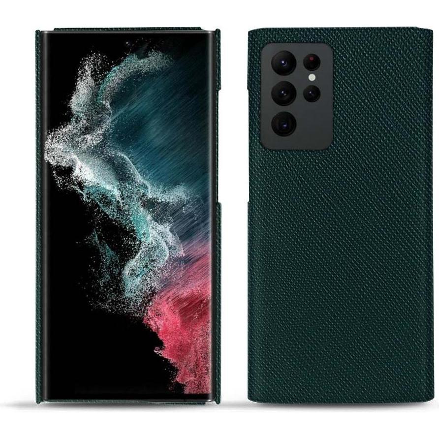 Noreve Lederschutzhülle (Samsung Galaxy S22 Ultra), Smartphone Hülle, Grün