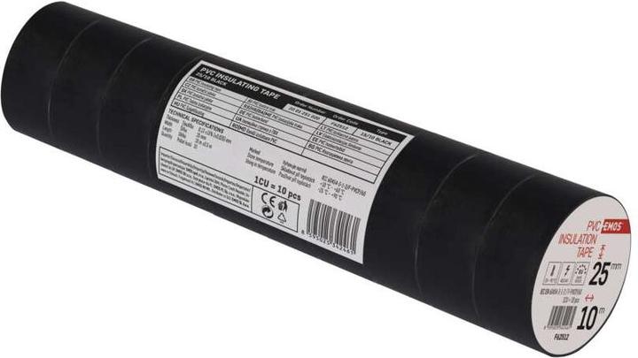 Image du produit Emos Ruban isolant PVC 25mm/10m noir, 10 pcs. (25 mm)