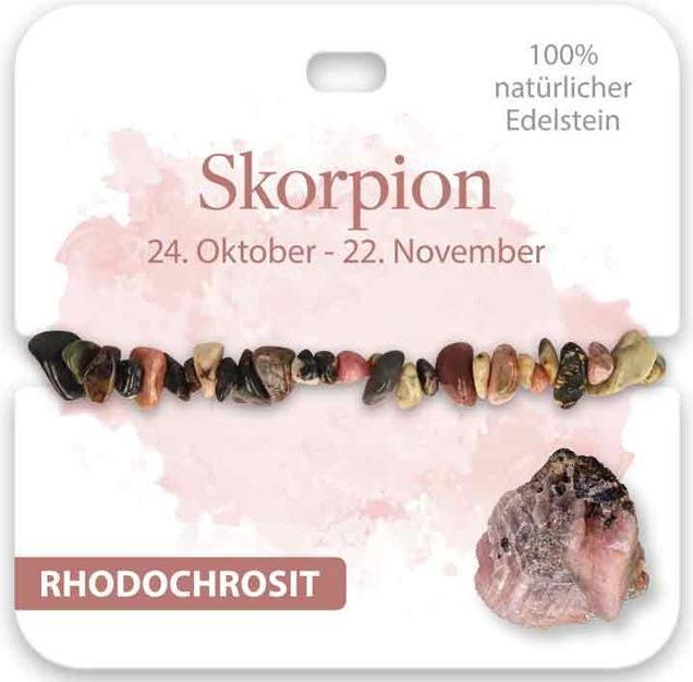 Produktbild BB Klostermannn Armband Edelstein Rhodochrosit Skorpion