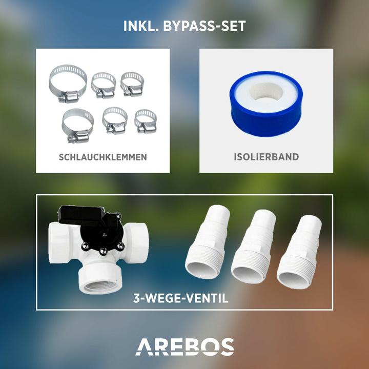 Actual product image Arebos Solar heating bypass set