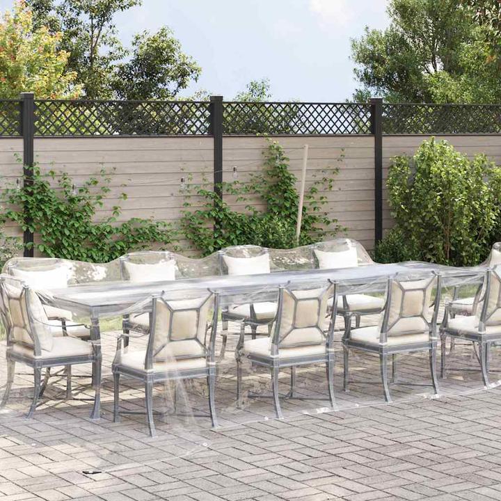 Actual product image vidaXL Transparente Plane mit Ösen 4x10 m PVC durchsichtige Plane (10 x 4 m)