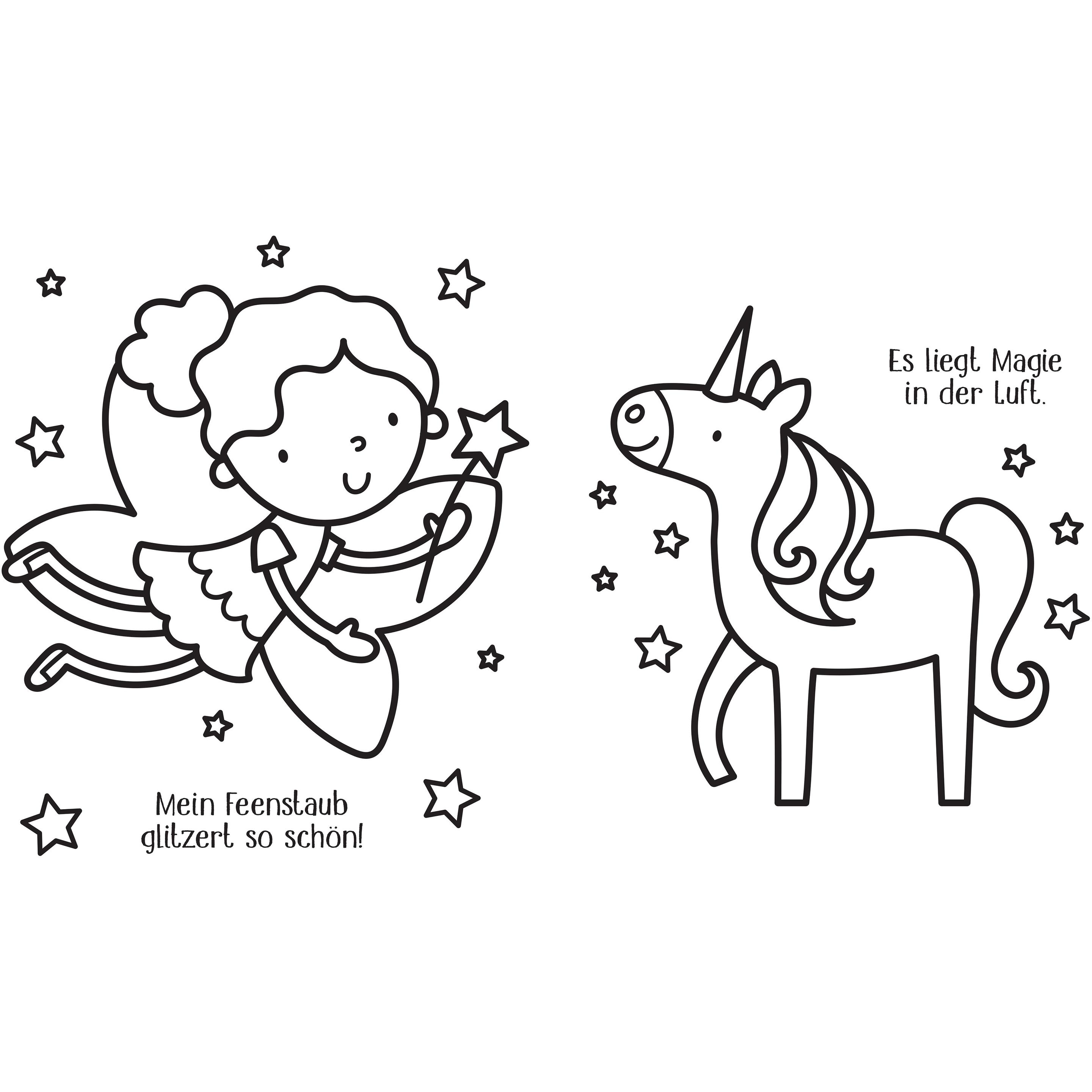 Thumbnail - Usborne Publishing Kleine Kreativ-Werkstatt: Ganz einfach ganz viel ausmalen: Feen und Einhörner