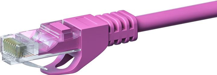 Actual product image Dsit CAT5e network cable, U/UTP, 2 metres, pink, 100% copper (U/UTP, CAT5e, 2 m)