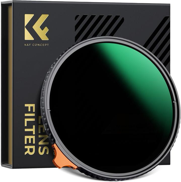 Produktbild K&F Concept 58MM Variable ND3-ND1000 Lens Filter (1.5-10 Stops) 28 Multi-Layer Green Coatings (Nano-X Series) (58 mm, ND- / Graufilter, UV-Filter)