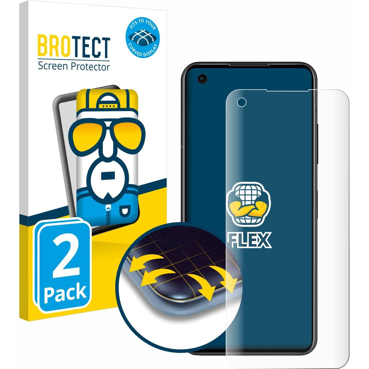 BROTECT 2x Flex Full-Cover Displayschutzfolie für Asus ZenFone 10 (2 Stück, Asus Zenfone 10), Smartphone Schutzfolie, Tr...