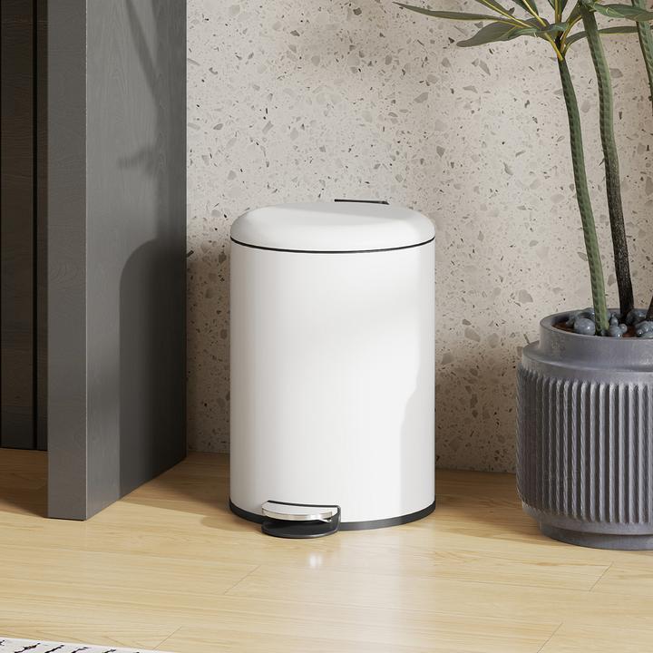 Immagine prodotto Homcom Mülleimer Metall, Kunststoff Cremeweiss (20 l)