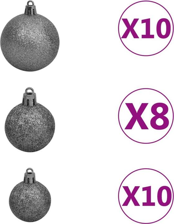 Image du produit VidaXL Sapin de Noël enneigé Illuminé LED Sapin de Noël Décoration 240cm (240 cm)