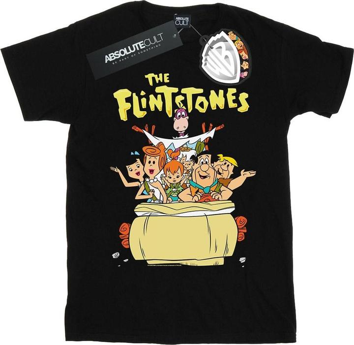 Actual product image The Flintstones Womens/Ladies The The Ride Cotton Boyfriend T-Shirt (5XL)