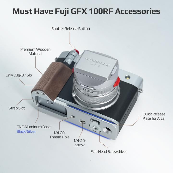 Image du produit Freewell Fuji GFX 100RF L Bracket (Black) (Appareil photo à objectif interchangeable)