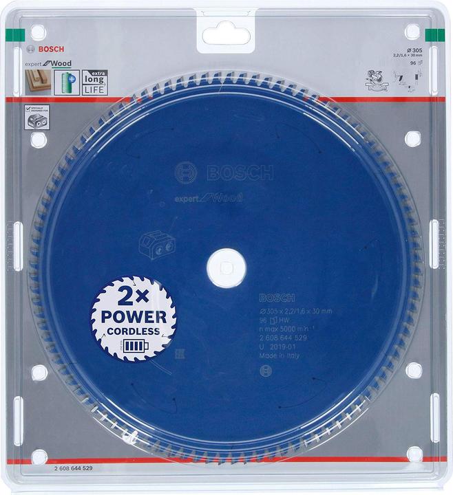 Actual product image Bosch Professional Zubehör Cordless circular saw blade Expert for Wood, 305 x 2.2/1.6 x 30, 96 teeth
