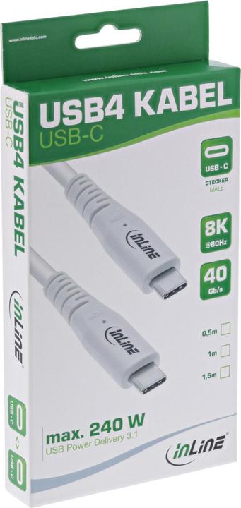 Produktbild InLine USB4 Kabel (0.50 m, USB 4.0, 240 W)