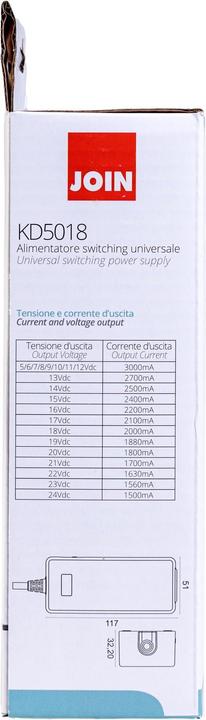Produktbild Alpha Elettronica TischnetzgerÃ¤t 36 W, 5 - 24 V DC, 3 A universal