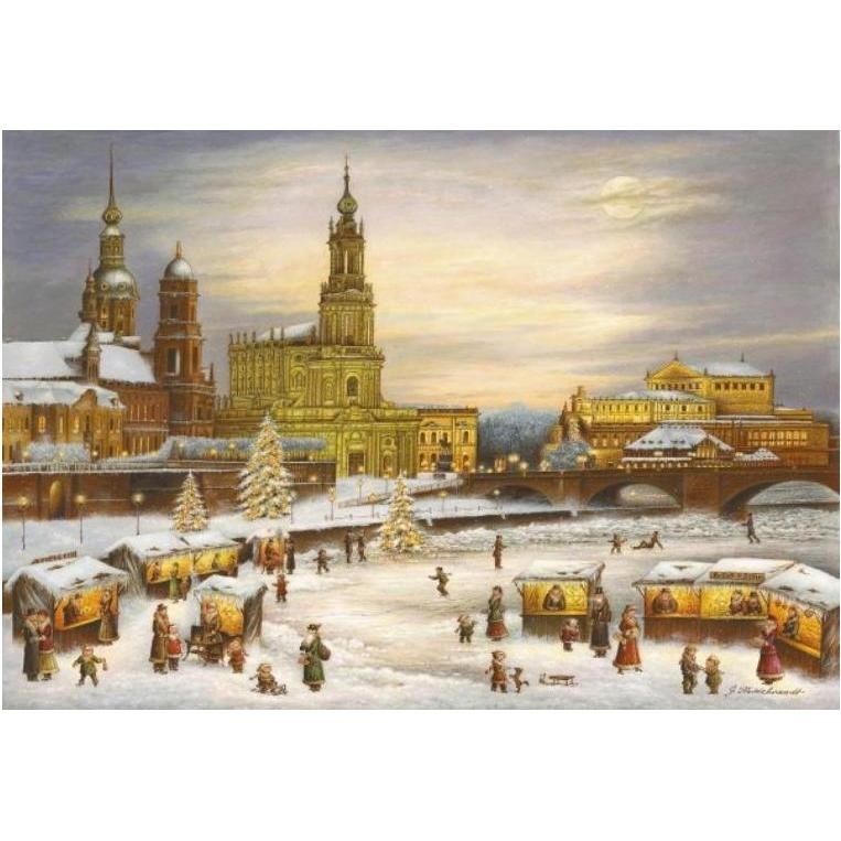 Olewinski & Tochter, Grusskarte + Briefpapier, 2915 - Weihnachtspostkarte "Dresden Hofkirche" (1 Stk.)