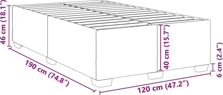 Actual product image vidaXL Faux leather bed frame (140 x 190 cm)