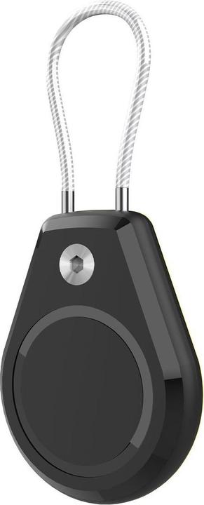 Hurtel Apple AirTag Case Waterproof with Steel Cable - Black