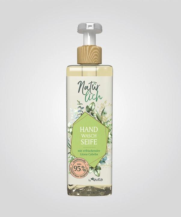 Natürlich by evita Handwaschseife Litsea Cubeba 300 ml (Handseifenspender, Flüssigseife, 300 ml)