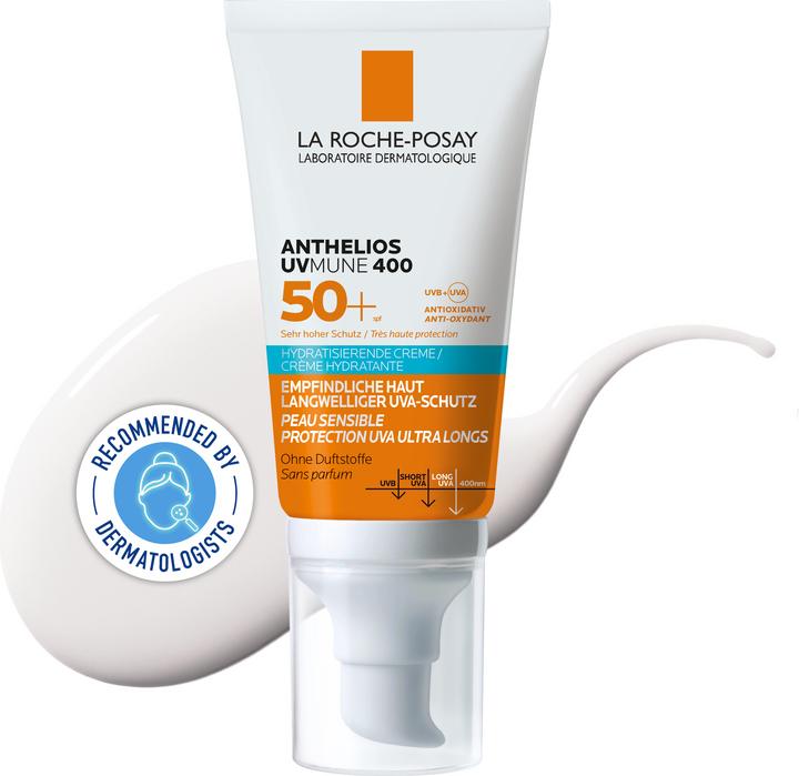 Image du produit La Roche Posay Anthelios Crème Hydratante 50+ (Crème solaire visage, SPF 50+, 50 ml, 80 g)