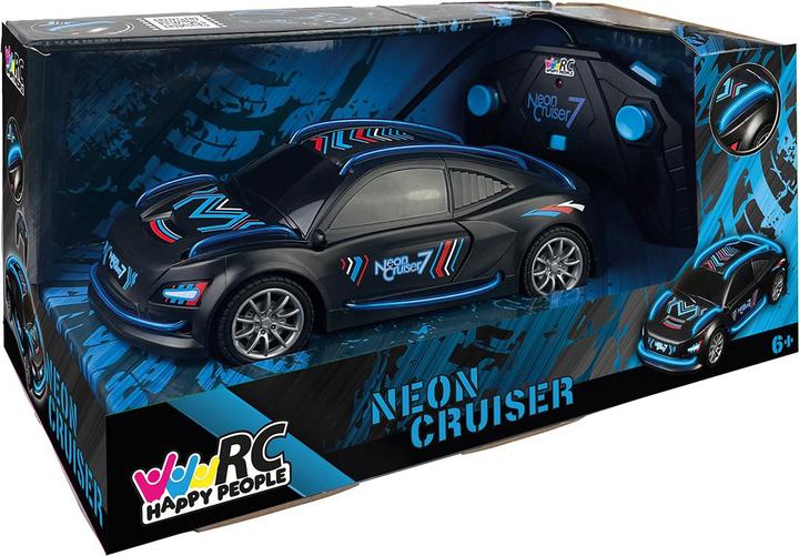Immagine prodotto Happy People RC Neon Cruiser 40MHz 19cm, Volle Funktion, Licht exkl. 5x AA Batterien