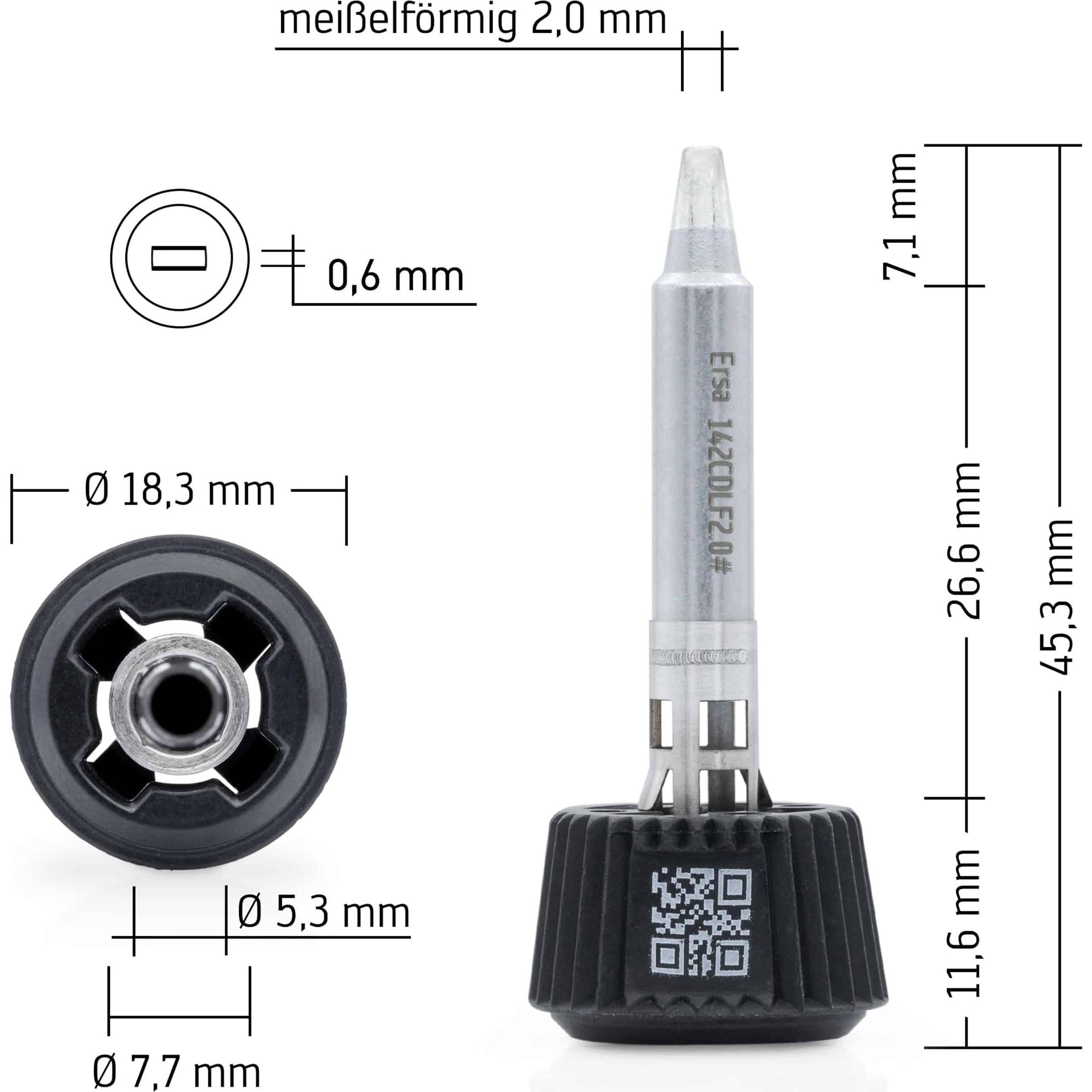 Thumbnail - Ersa 0142CDLF20/SB Lötspitze Spitzen-Grösse 2 mm Inhalt 1 St. (Lötspitze), Lötgerät Zubehör