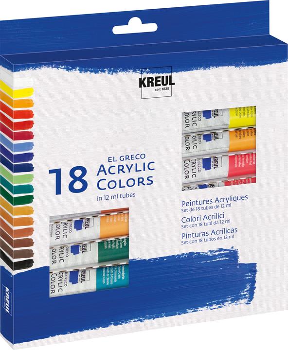 Kreul EL GRECO - Kit peinture acrylique (216 ml)