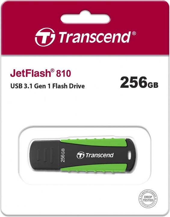 Actual product image Transcend USB flash drive 256GB JetFlash 810 USB3.1 90/40MB/s (256 GB, USB-A)