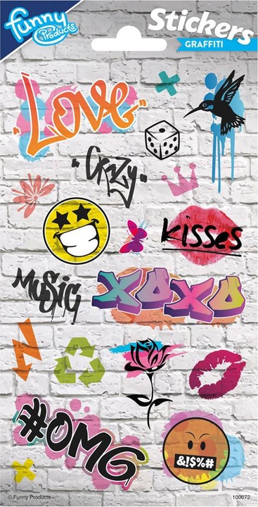 Actual product image Totum Graffiti sticker sheet