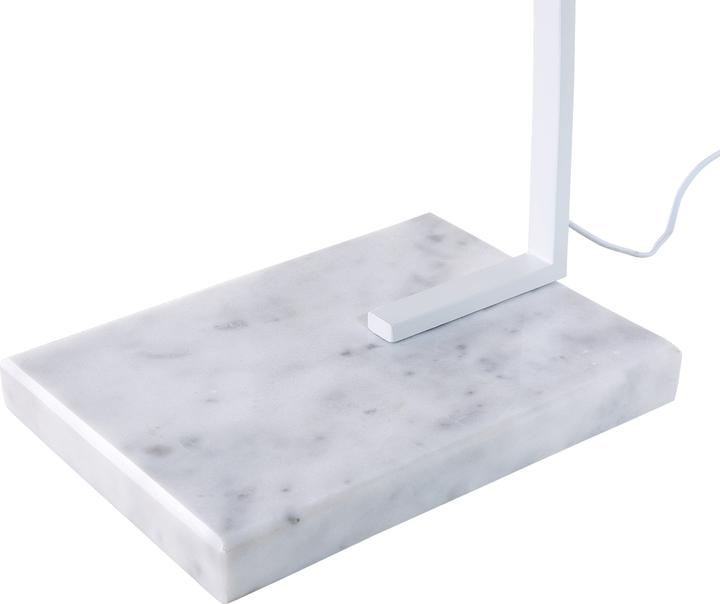 Image du produit Beliani Lampadaire blanc 188 cm rond pied en marbre BENUE (E27)