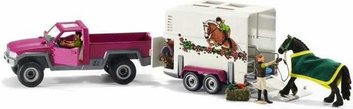Actual product image Schleich Pick-up with horse trailer