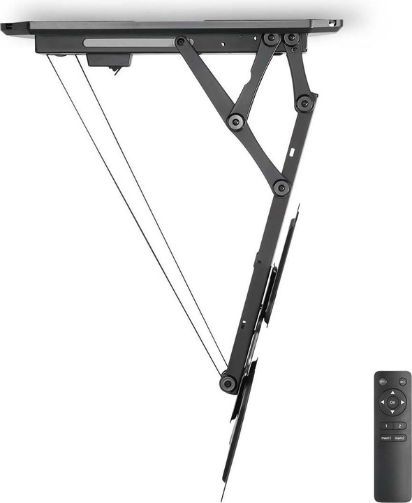 Immagine prodotto Nedis Supporto a soffitto motorizzato per televisori - 23 - 55 pollici - Max. 30 kg - 2 preimpostazioni (Soffitto, 55", 30 kg)