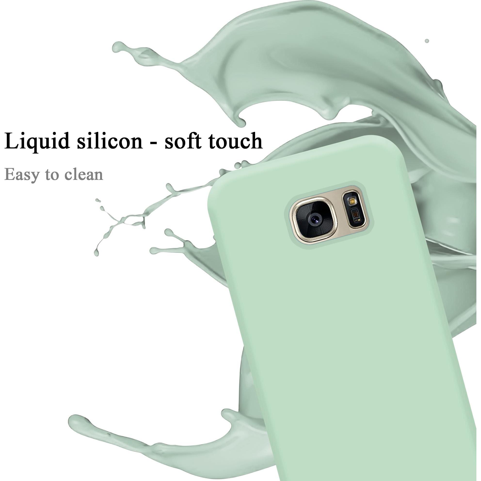 Thumbnail - Cadorabo TPU Liquid Silicone Case Cover (Samsung Galaxy S7), Smartphone Hülle, Grün
