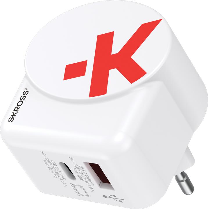 Skross Euro USB Charger AC65PD + USB-C cable (65 W, 2 ports)