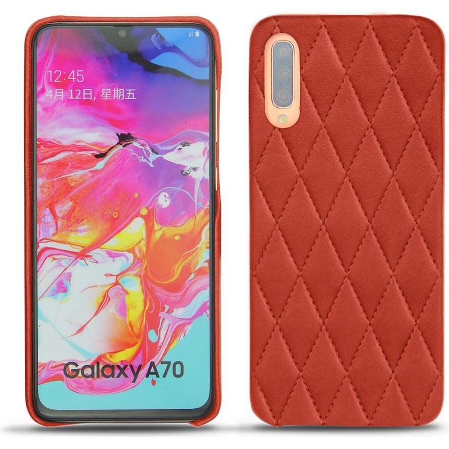 Thumbnail - Noreve Lederschutzhülle (Samsung Galaxy A70), Smartphone Hülle, Orange