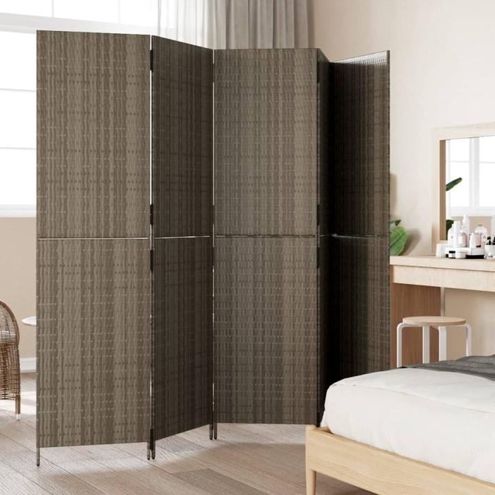 Actual product image vidaXL Screen 5-piece grey poly rattan,Colour: Grey,Material: Poly