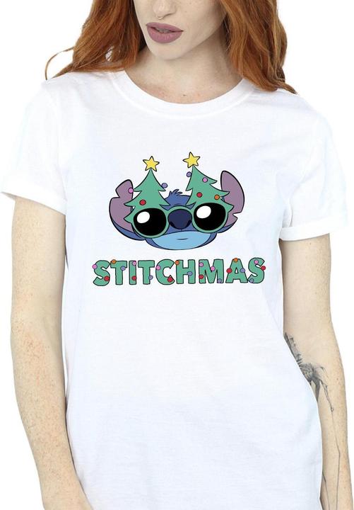 Immagine prodotto Disney Lilo & Stitch Stitchmas Glasses Maglietta Ampia Donna (S)