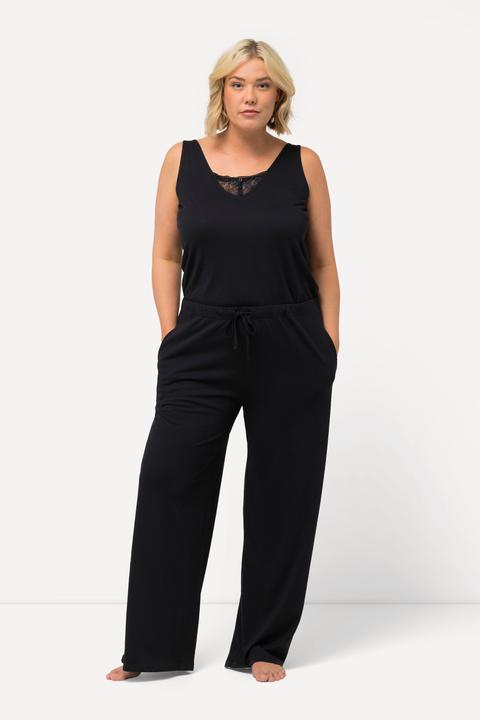 Actual product image Ulla Popken Lace Panel Sleeveless Jumpsuit (58)
