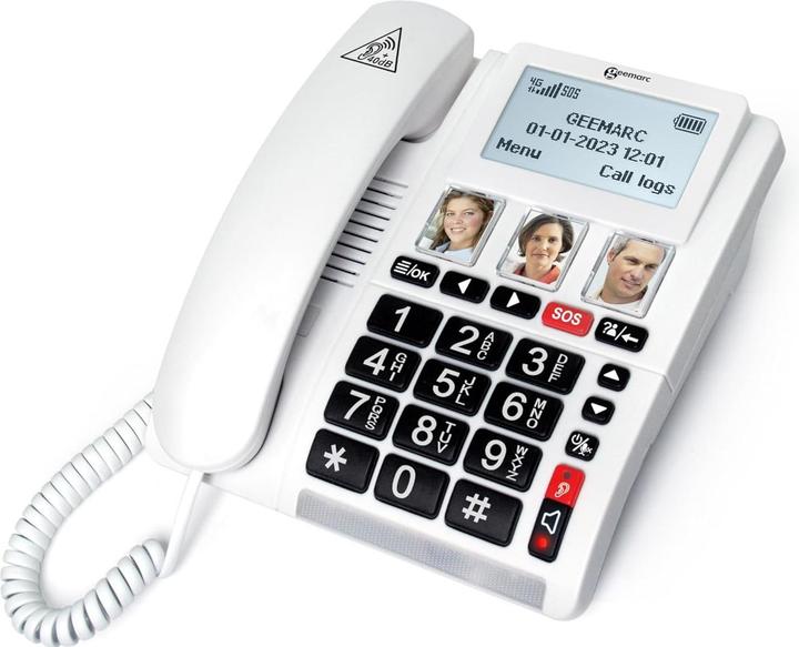Geemarc CL9000 - 4G Schnurgebundenes Notruftelefon mit Notrufarmband