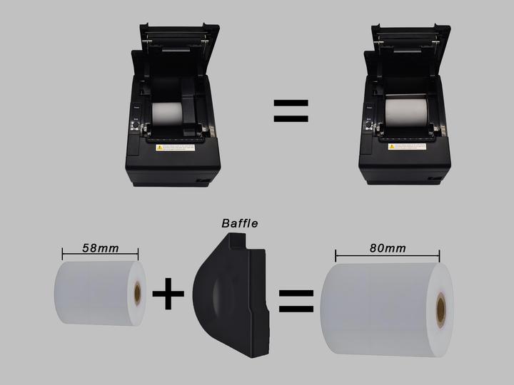 Actual product image equip Thermodrucker 58/80mm USB/Bluetooth/WiFi/+ schwarz (Bluetooth, USB, WLAN)