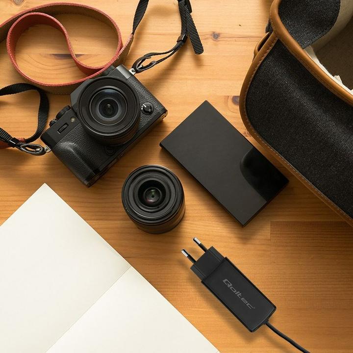 Produktbild Qoltec 52420 90-W-GaN-Superschnellladegerät | 5–20 V | 3–4 5 A | USB-C 3.1 (90 W)